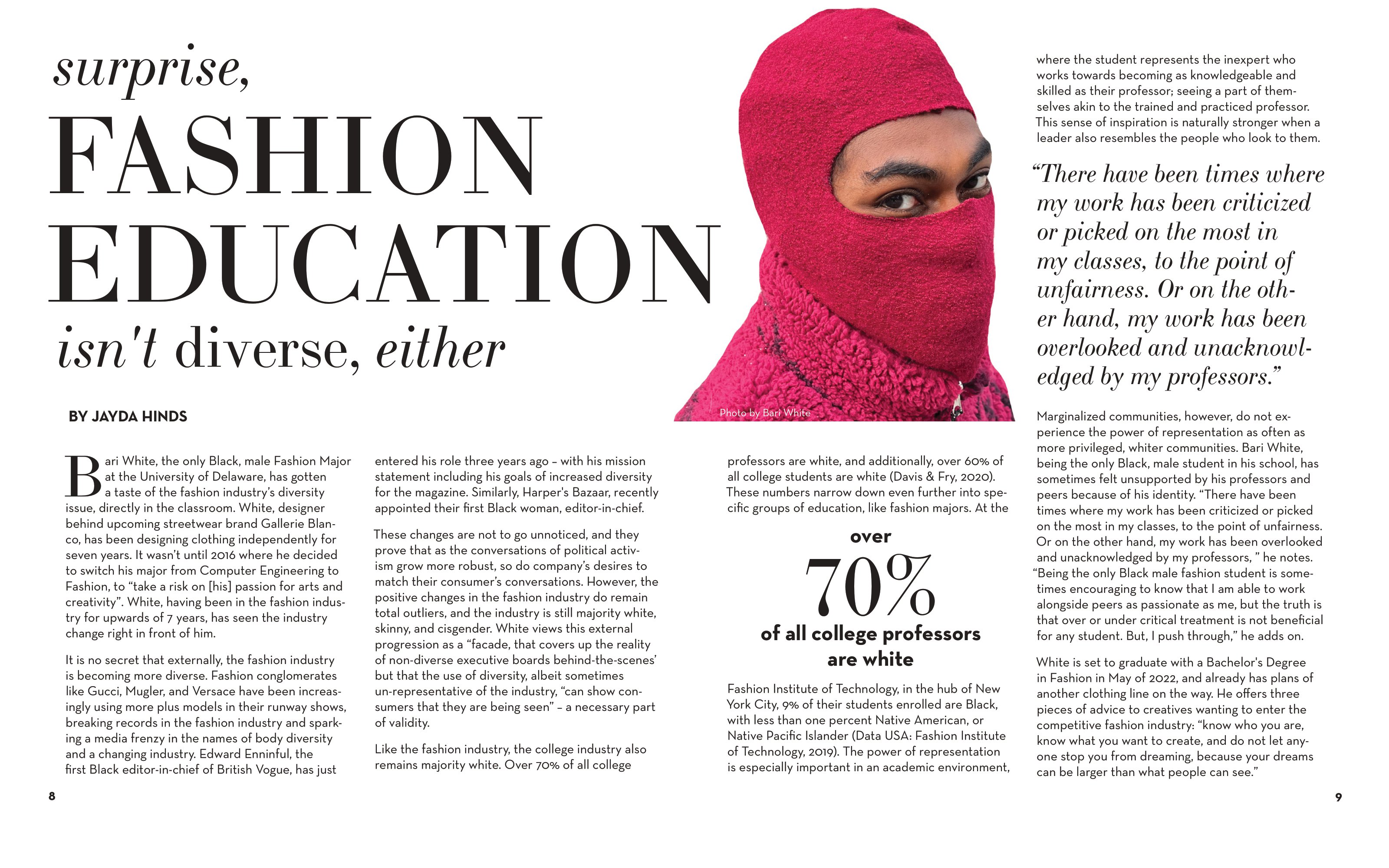 surprise, fashion education isn't diverse, either